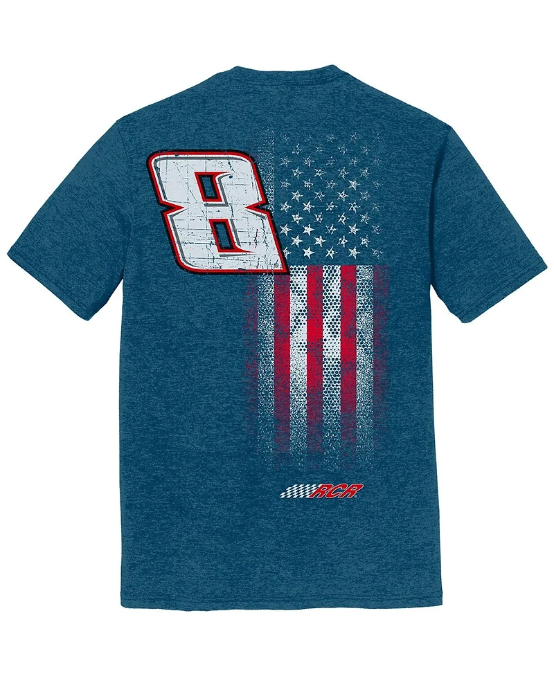 Richard Childress Racing Team Collection Men's Heather Blue Kyle Busch Flag Tri-Blend T-Shirt