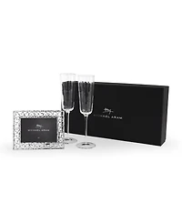 Michael Aram Reflective Champagne Flute and Heart Frame Set