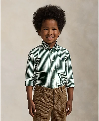 Polo Ralph Lauren Toddler and Little Boys Striped Cotton Poplin Shirt