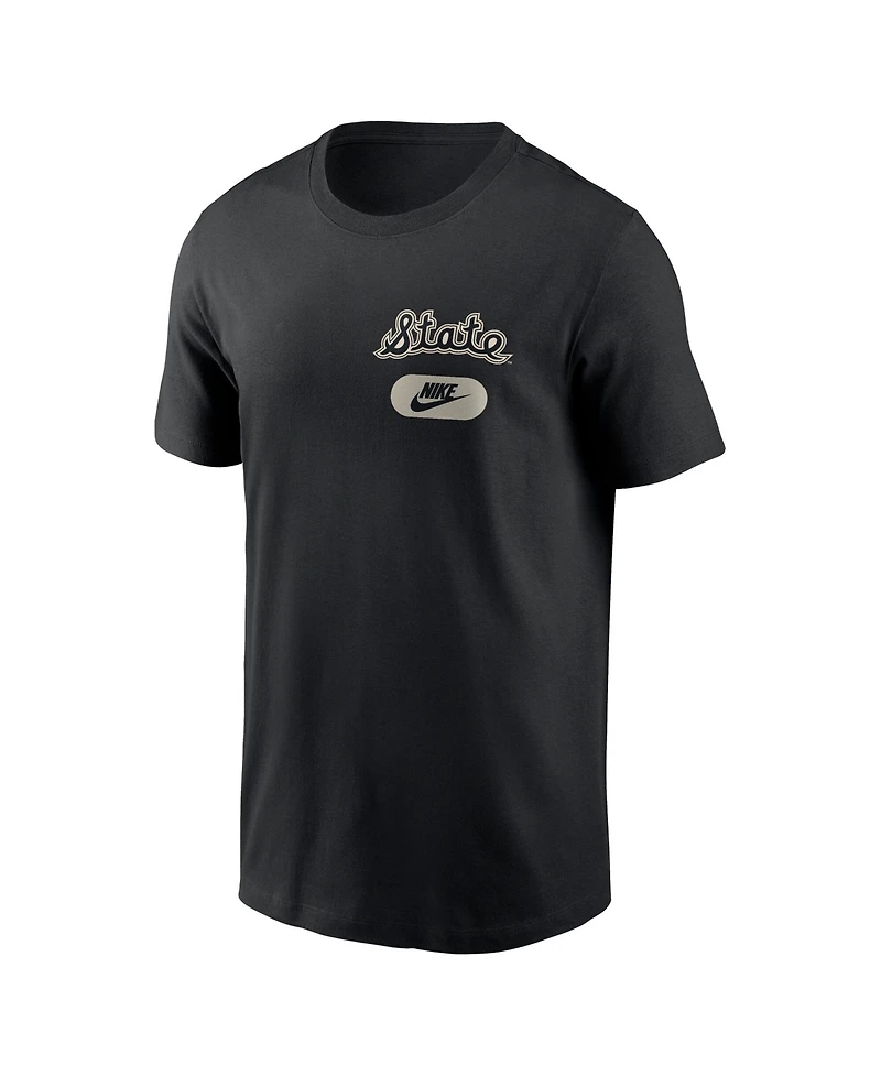 Nike Men's Black Michigan State Spartans Fashion 2-Hit T-Shirt