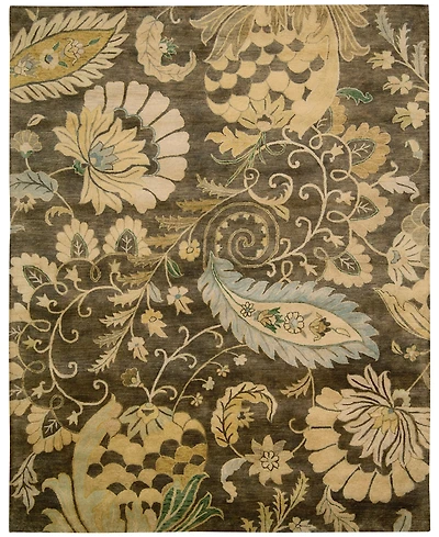Closeout! Nourison Home Rajah Paisley Floral 7'9" x 9'9" Area Rug