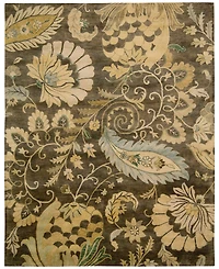 Closeout! Nourison Home Rajah Paisley Floral 7'9" x 9'9" Area Rug
