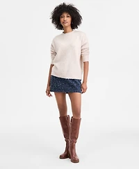 On 34th Women's Brushed-Knit Relaxed Crewneck Sweater, Macy's Exclusive