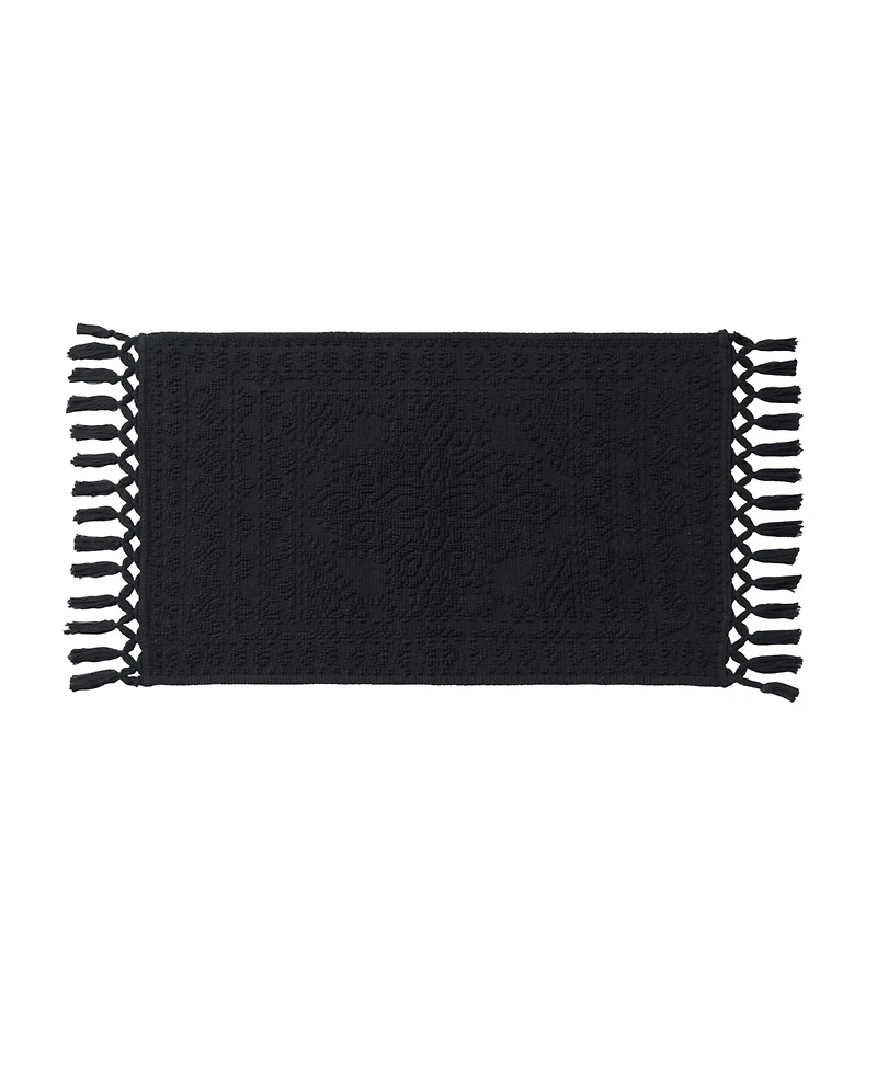 French Connection Nellore Fringe Cotton 20" x 38" Bath Rug