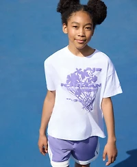 Jordan Big Girls 23 Flowers Short sleeve T-Shirt