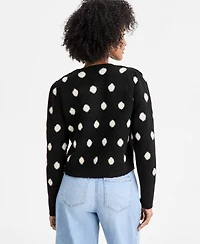 On 34th Women's Long-Sleeve Eyelash Dot Cardigan Sweater, Macy's Exclusive