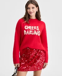 On 34th Women's Cheers Darling Crewneck Sweater, Macy's Exclusive