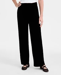 On 34th Women's Velvet Wide-Leg Trouser Pants, Macy's Exclusive
