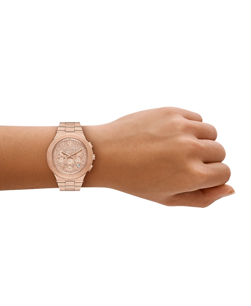 Michael Kors Women's Billie Chronograph Rose Gold-Tone Stainless Steel Watch, 40mm