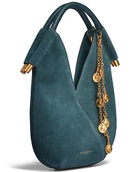 Donna Karan New York Suede Micro Crossbody Bag with Charm Hangoff