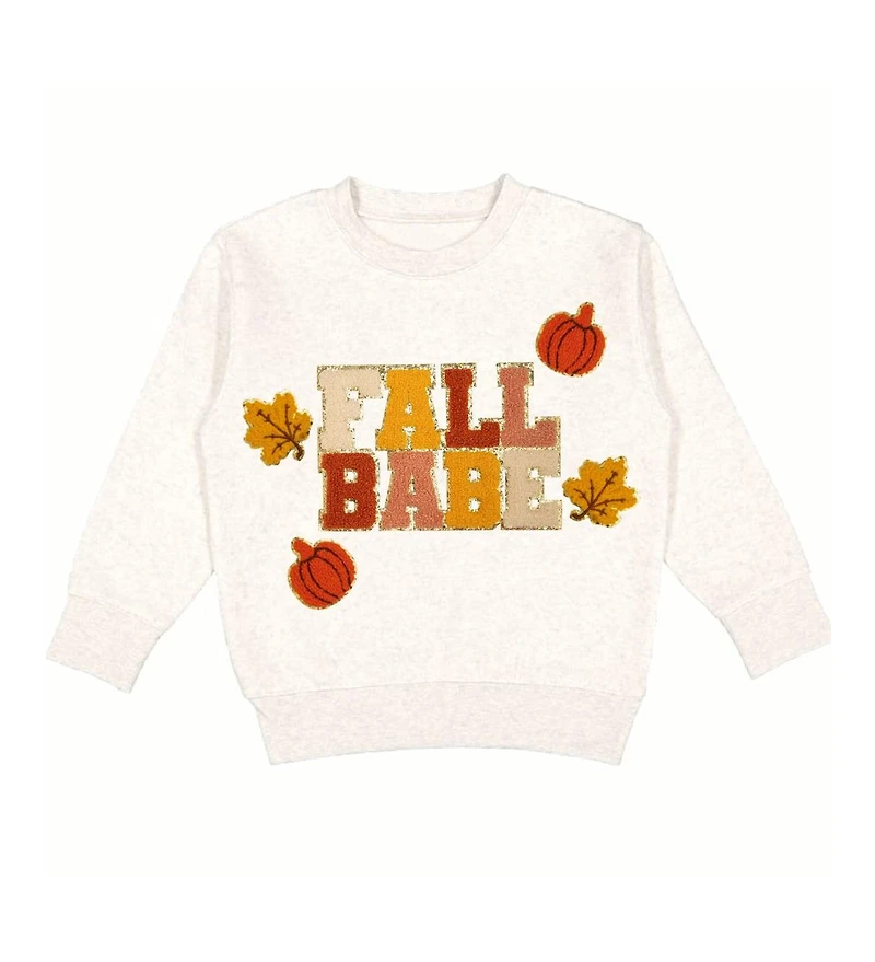 Sweet Wink Little and Big Girls Fall Babe Fun Patch Sweatshirt