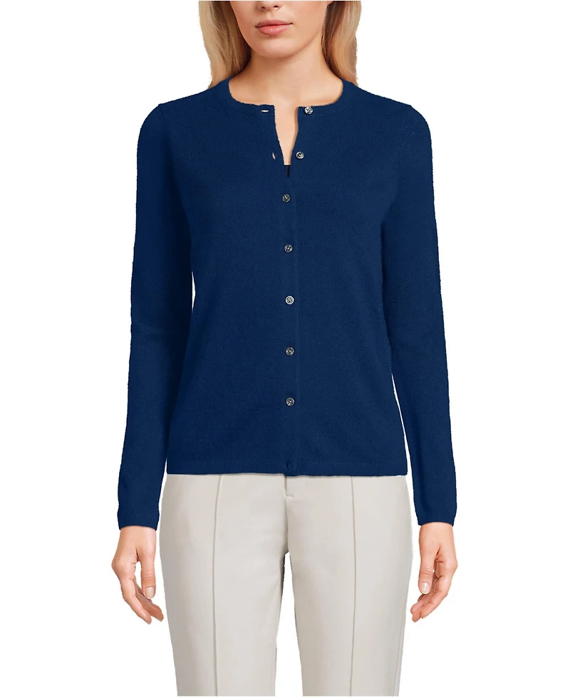 Lands' End Women's Tall Classic Cashmere Cardigan Sweater