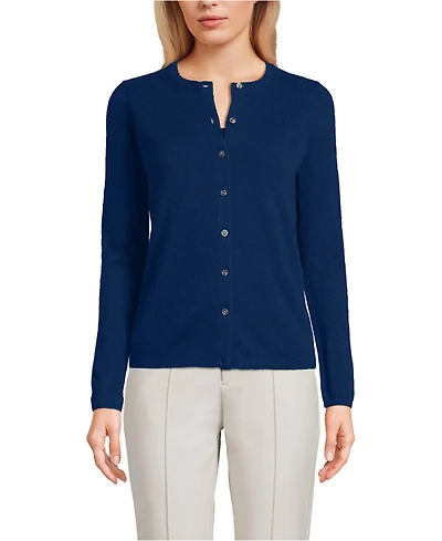 Lands' End Women's Tall Classic Cashmere Cardigan Sweater