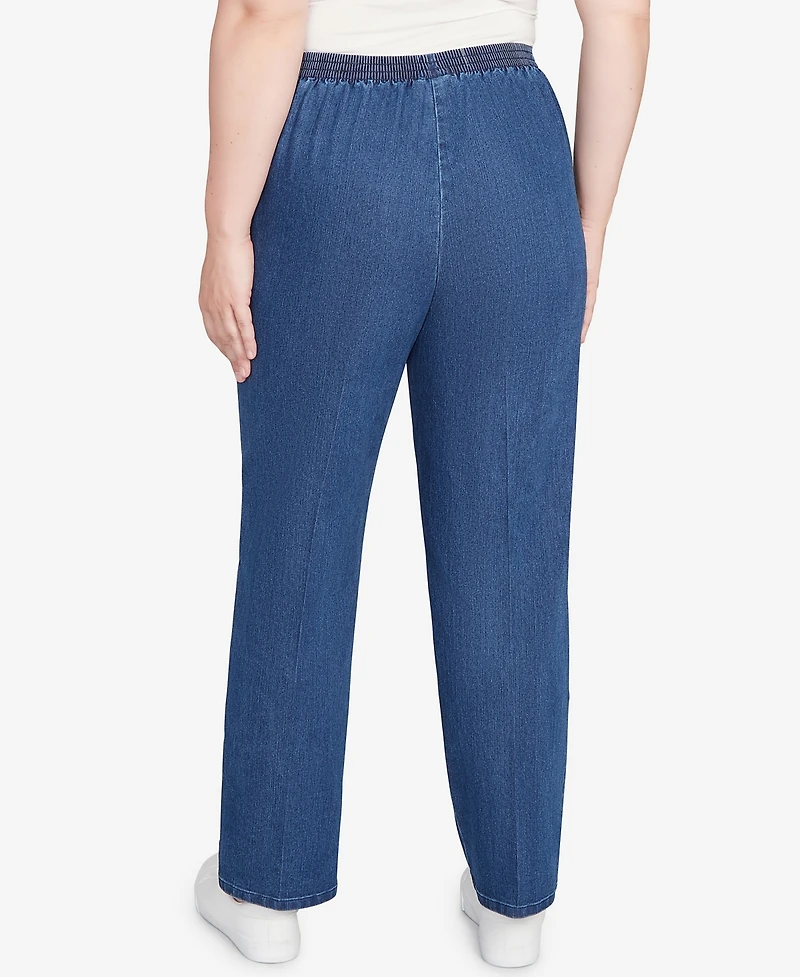 Alfred Dunner Petite Sunset Canyon All Around Elastic Short Length Denim Jeans