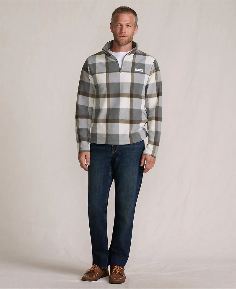 Lands' End Men's Anyweather Fleece Print Quarter Zip Pullover