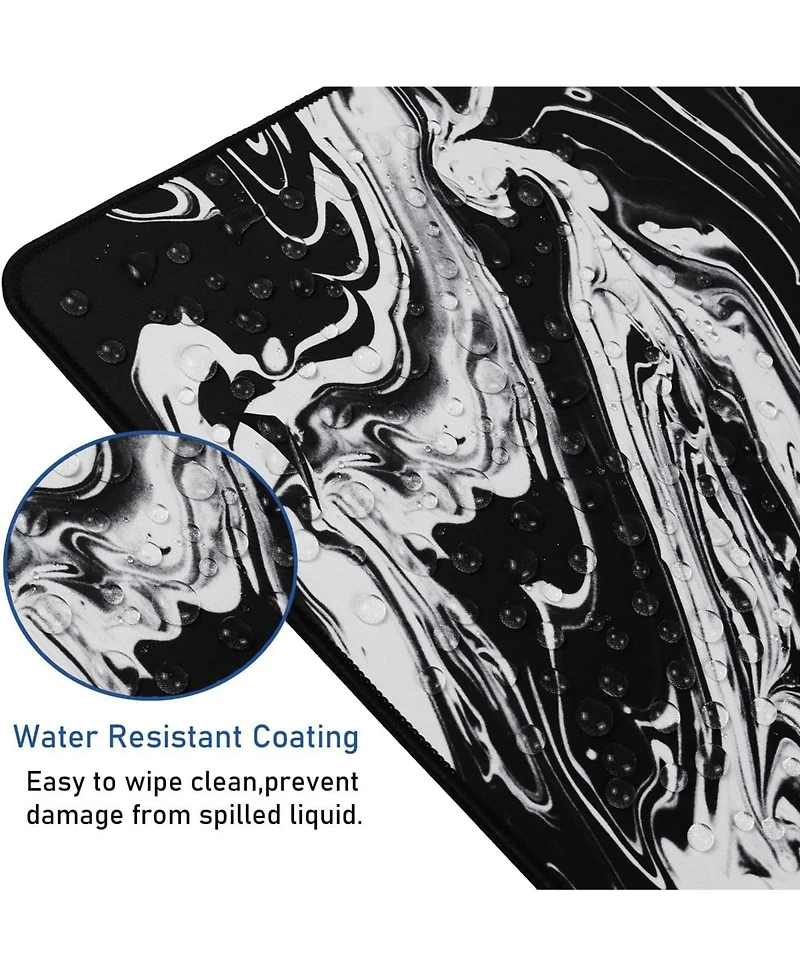 memzuoix Large Extended Gaming Mouse Pad with Stitched Edges, (31.5X15.7In) Durable Non-Slip Natural Rubber Base, Waterproof Mat for Gamer/Desktop/Off