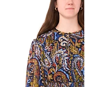 Msk Petite Tie-Sleeve Tiered Maxi Dress