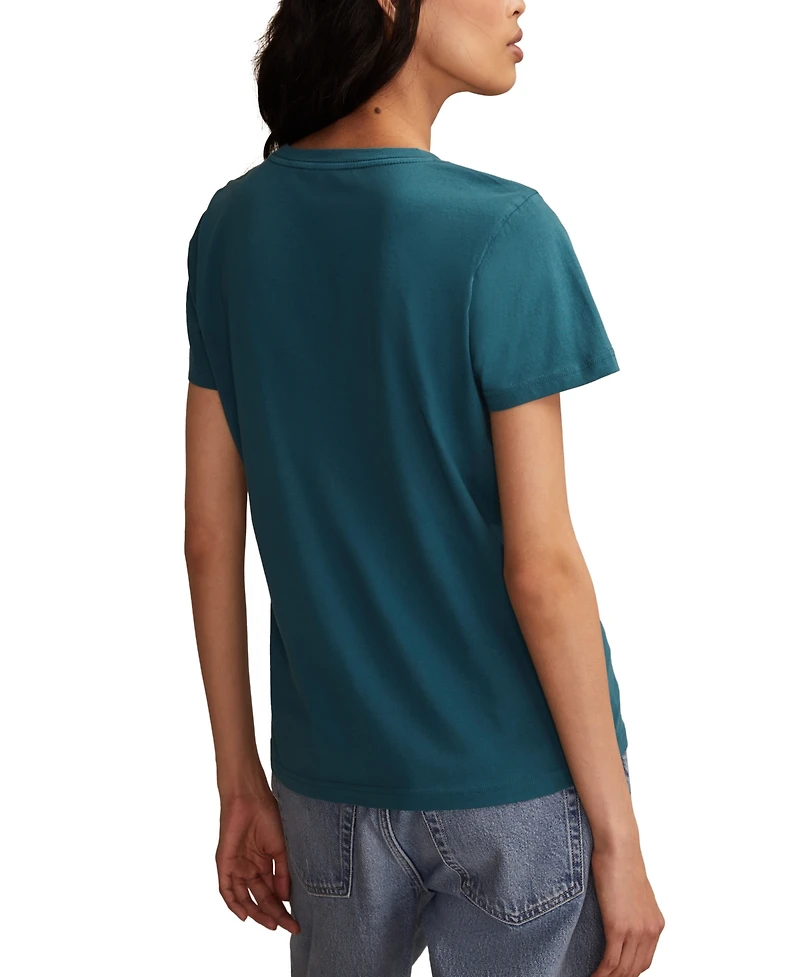 Lucky Brand Women's Saint Tropez France Classic Crewneck Top