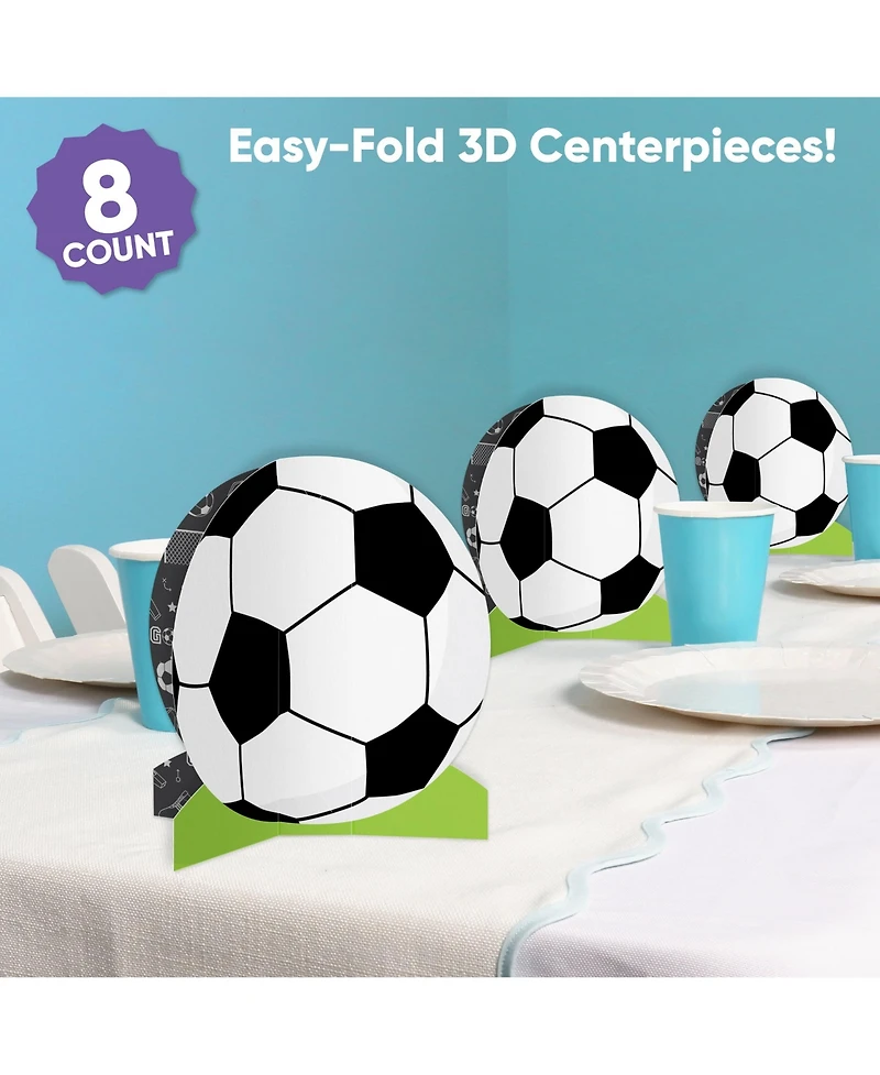 Freestanding 3D Soccer Centerpiece Table Decorations