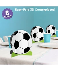 Freestanding 3D Soccer Centerpiece Table Decorations