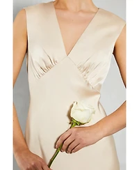 Oasis Women's Satin Maxi Bridesmaid Dress