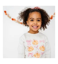 Sweet Wink Little and Big Girls Coquette Pumpkin Sweatshirt