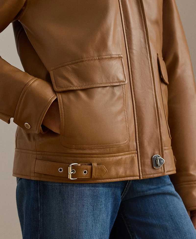 Lauren Ralph Women's Faux Shearling Trim Jacket