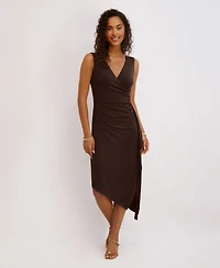 kensie Women's Asymmetrical Midi Dress