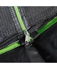 JumpKing 12' Round Trampoline with Safety Enclosure & Ladder Included – Black/Lime Green