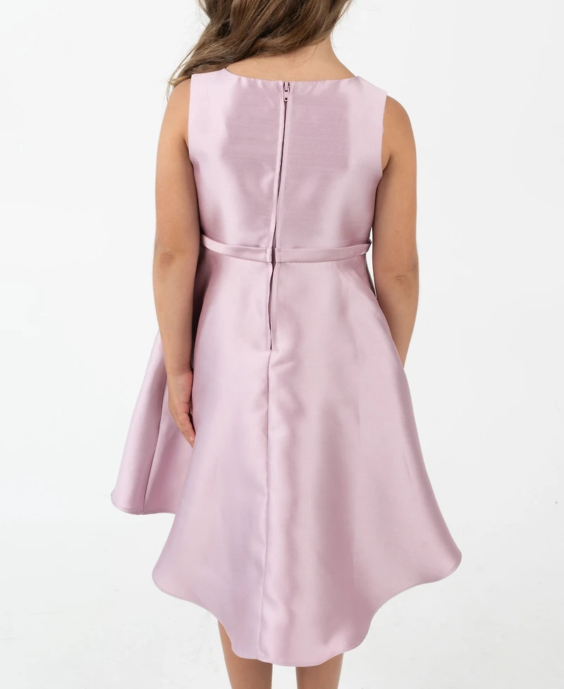 Rare Editions Toddler and Little Girls Mikado Cascade Bow Dress