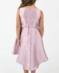 Rare Editions Toddler and Little Girls Mikado Cascade Bow Dress