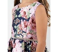 Rare Editions Toddler and Little Girls Mikado Printed Fit Flare Dress