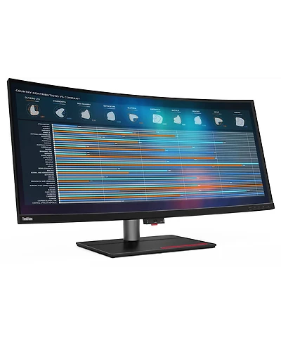 Lenovo ThinkVision P40w-20 39.7" 21:9 5K2K Wuhd Curved Ips Wled Lcd Monitor, Raven Black