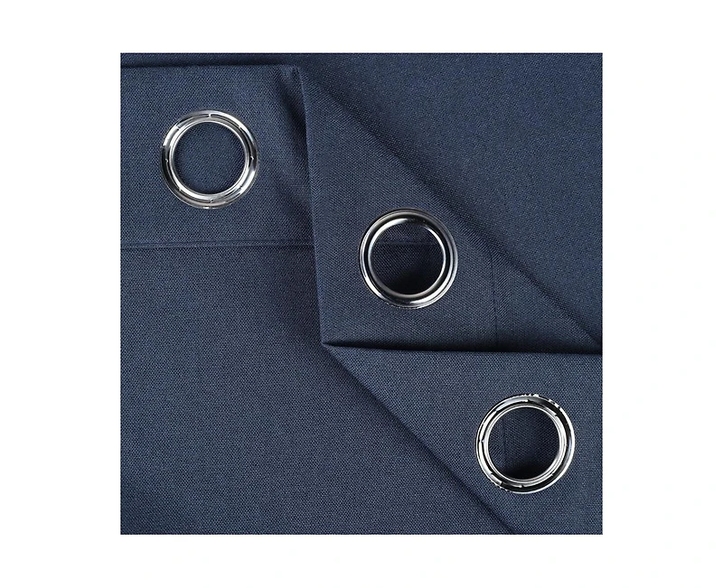 Superior Neal 100% Blackout Solid Machine Washable Curtains, Set of 2 Panels