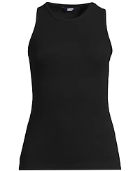 Lands' End Women's Drapey Rib Fitted Tank Top