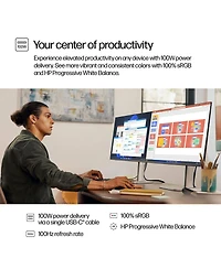 Hp Series 5 Pro 527pu 27" 16:9 Wqhd 100Hz Ips Lcd Usb-c Monitor, Jet Black