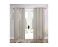 Superior Neal 100% Blackout Solid Machine Washable Curtains, Set of 2 Panels
