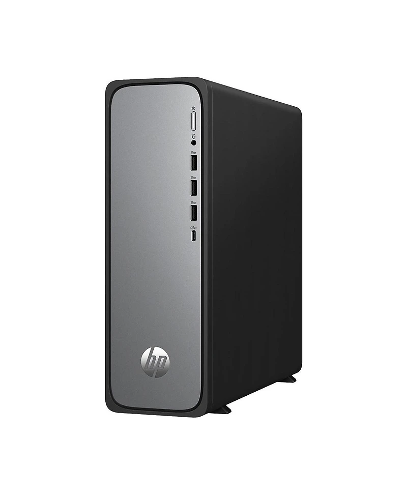 Hp OmniDesk S03-0010 Desktop Computer, Intel 300 3.9GHz, 8GB Ram, 256GB Ssd, Windows 11 Home, Jack Black/Meteor Silver