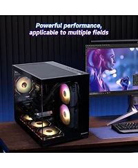 Ipason Prebuilt Gaming Pc - Radeon Rx 7650GRE 8G, Ryzen 5 9600X, 16GB DDR5, 1TB Ssd, Win 11 - Ready for 1080p Ultra Gaming (Liquid Cooled)