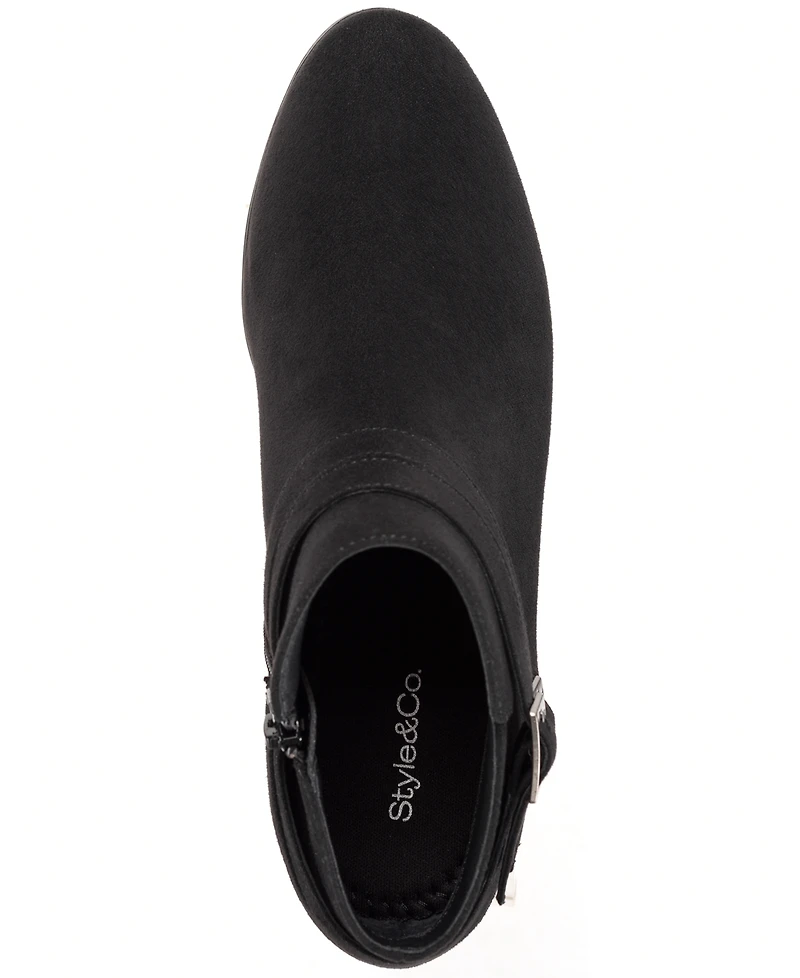 Style & Co Women's Willaa Belt Block Heel Booties, Macy's Exclusive