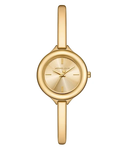 Michael Kors Women's Izzy Three-Hand Gold-Tone Stainless Steel Watch, 28mm
