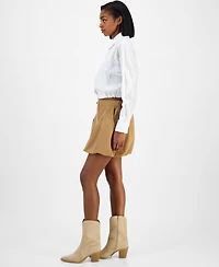 Bar Iii Women's Tie-Waist Bubble-Hem Mini Skirt, Macy's Exclusive