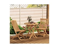 Decksplore Outdoor teak folding three-piece set
