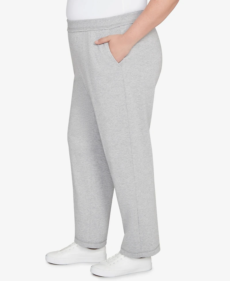 Alfred Dunner Plus Casual Vibe Cozy Medium Length Slant Pocket Pants