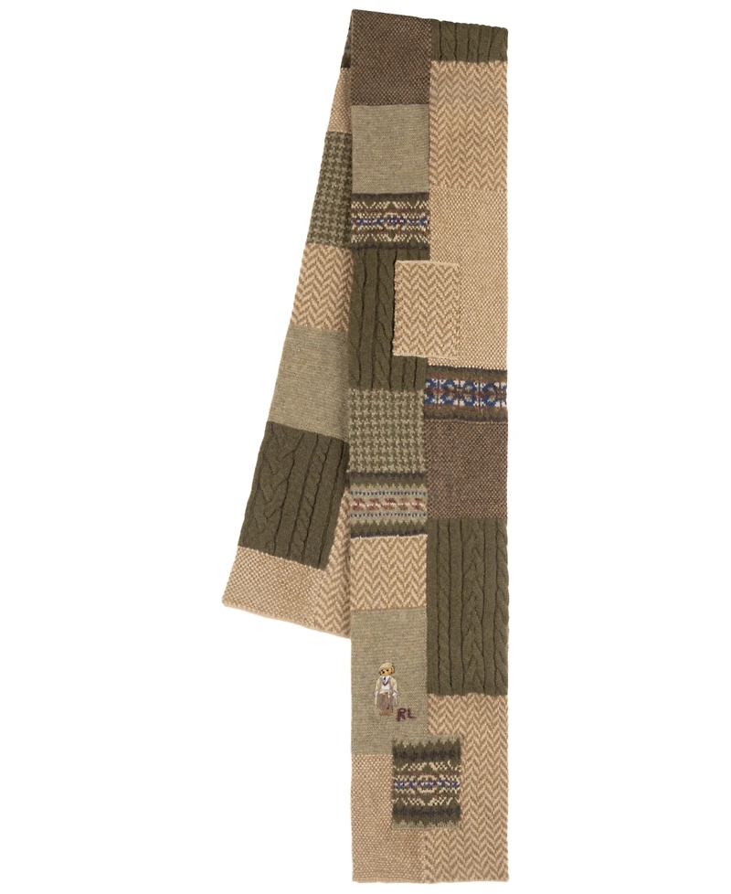 Polo Ralph Lauren Men's Charles Bear Patchwork Scarf