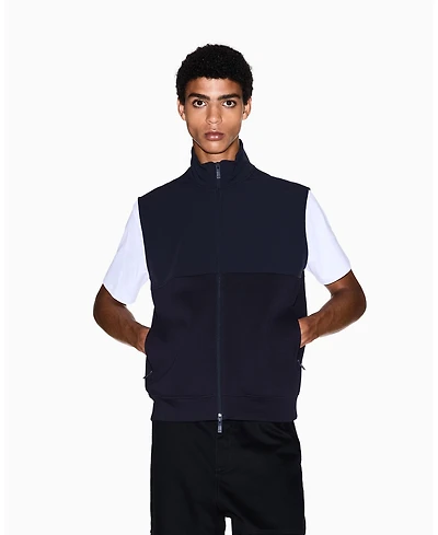 A|X Armani Exchange Men's Mixed Media Commuting Vest