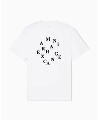 A|X Armani Exchange Men's Circle Lettering Graphic T-Shirt
