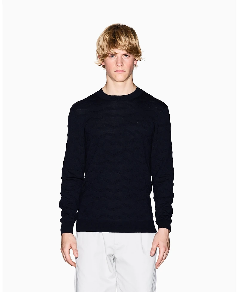 A|X Armani Exchange Men's Cozy Lab Tonal Crewneck Sweater