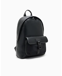 A|X Armani Exchange Men's Pebbled Faux-Leather Buckle Backpack