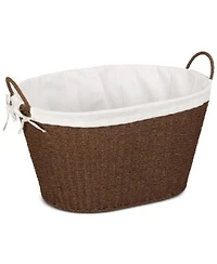 Household Essentials Paper Rope Woven Oval Laundry Basket